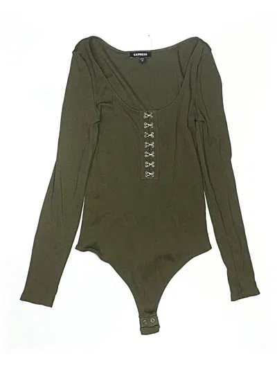 Pre-owned Express Bodysuit In Green