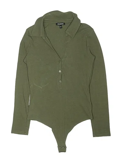 Pre-owned Express Bodysuit In Green