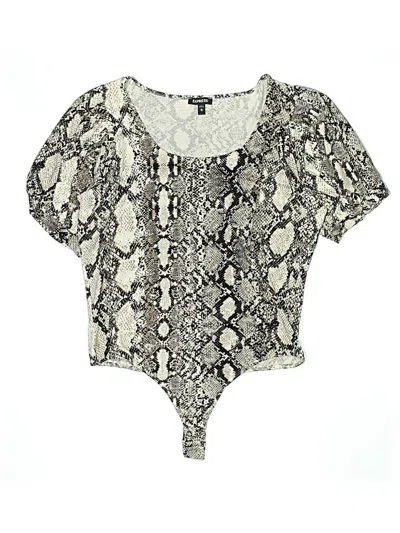 Pre-owned Express Bodysuit In Silver