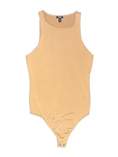 Pre-owned Express Bodysuit In Tan