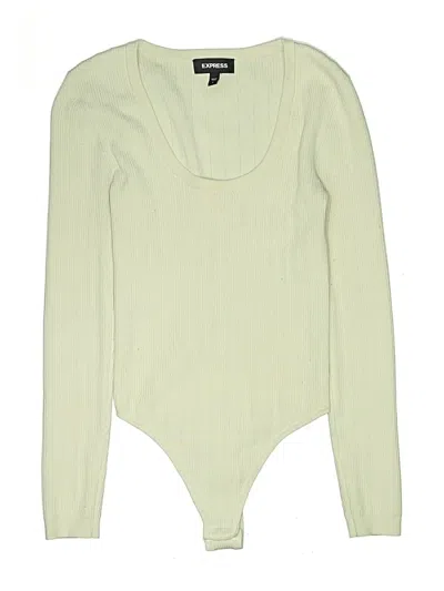 Pre-owned Express Bodysuit In Tan