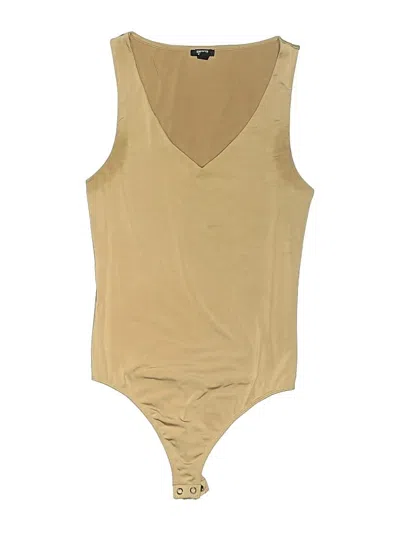 Pre-owned Express Bodysuit In Tan