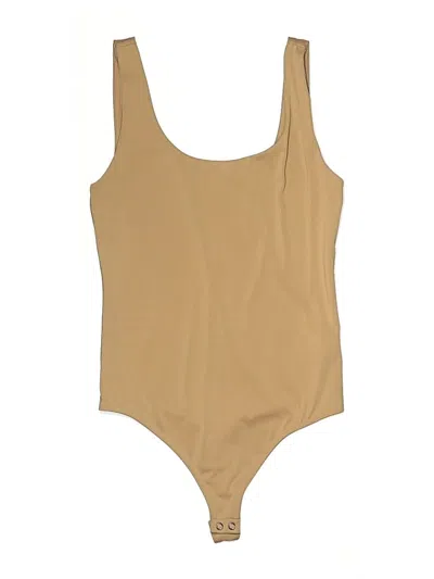 Pre-owned Express Bodysuit In Tan