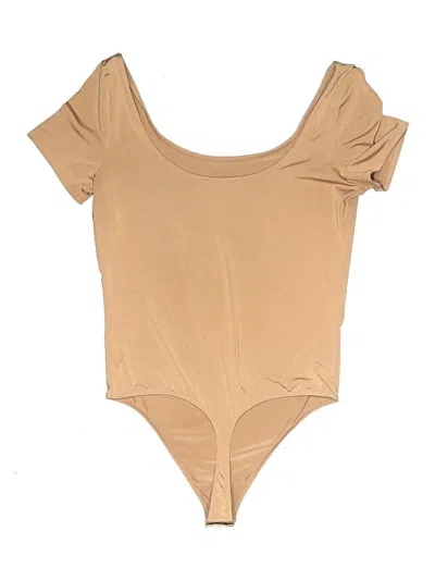 Pre-owned Express Bodysuit In Tan