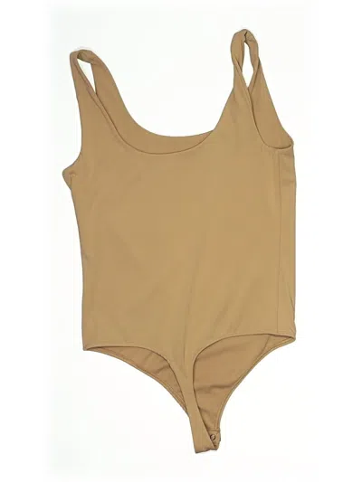 Pre-owned Express Bodysuit In Tan