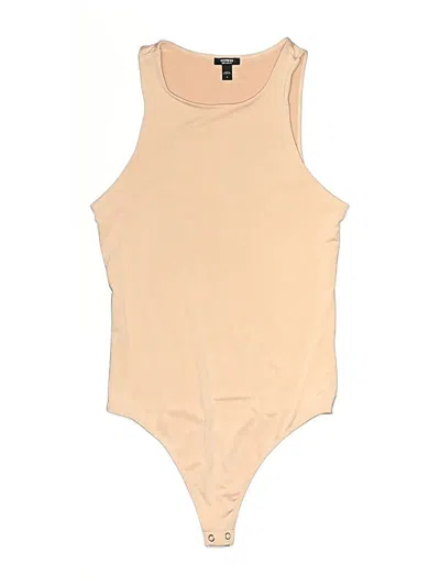 Pre-owned Express Bodysuit In Tan