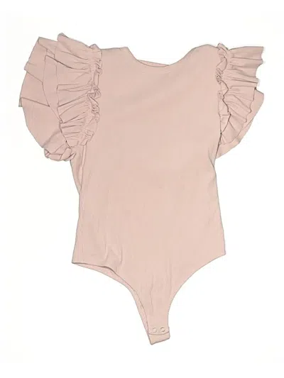 Pre-owned Express Bodysuit In Tan