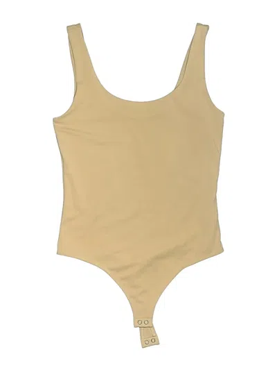Pre-owned Express Bodysuit In Tan