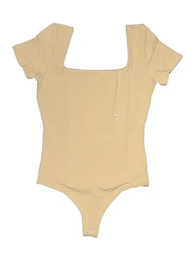 Pre-owned Express Bodysuit In Tan