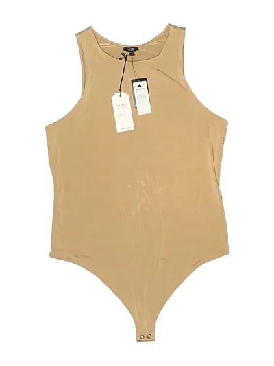 Pre-owned Express Bodysuit In Tan