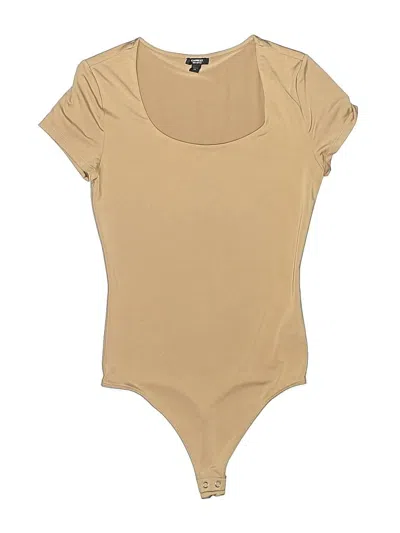Pre-owned Express Bodysuit In Tan