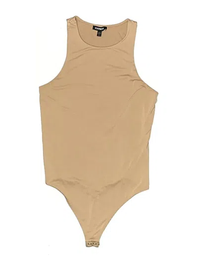 Pre-owned Express Bodysuit In Tan