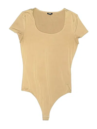 Pre-owned Express Bodysuit In Tan
