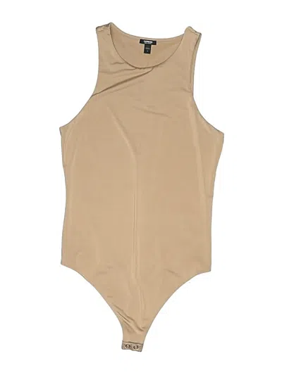 Pre-owned Express Bodysuit In Tan