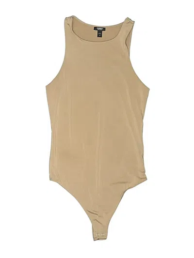 Pre-owned Express Bodysuit In Tan