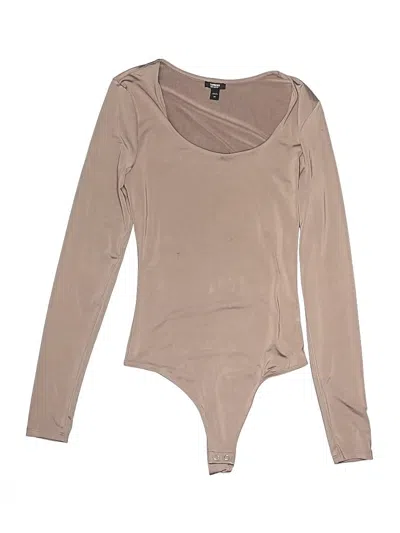 Pre-owned Express Bodysuit In Tan