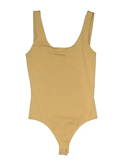 Pre-owned Express Bodysuit In Tan
