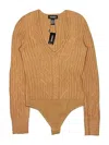 Express Bodysuit In Tan