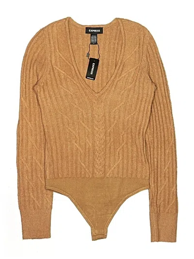 Express Bodysuit In Tan