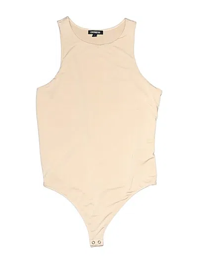 Pre-owned Express Bodysuit In Tan