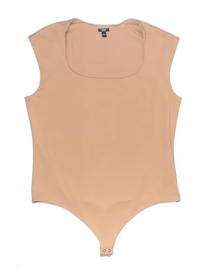 Pre-owned Express Bodysuit In Tan