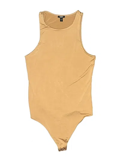 Pre-owned Express Bodysuit In Tan