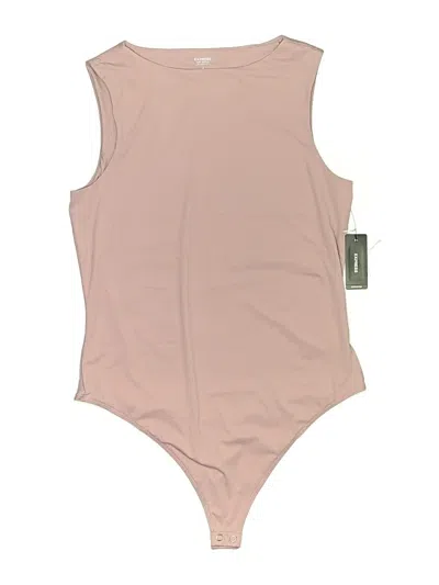 Pre-owned Express Bodysuit In Tan