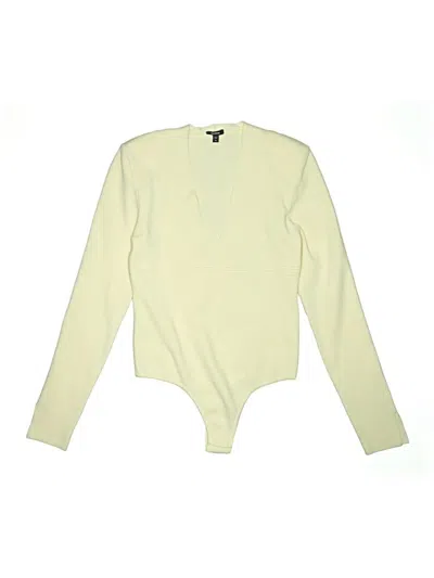 Pre-owned Express Bodysuit In White