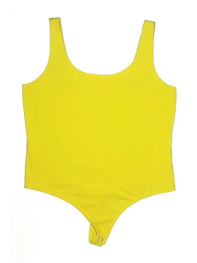 Pre-owned Express Bodysuit In Yellow
