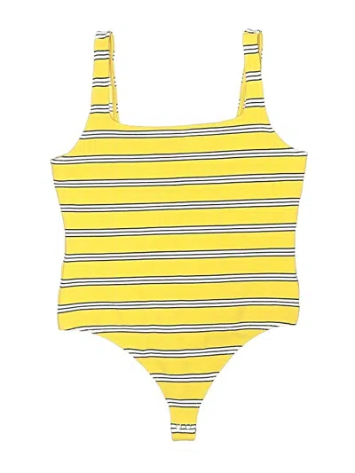 Pre-owned Express Bodysuit In Yellow