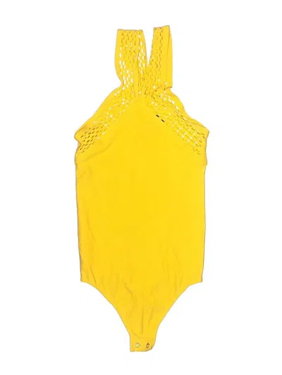Pre-owned Express Bodysuit In Yellow