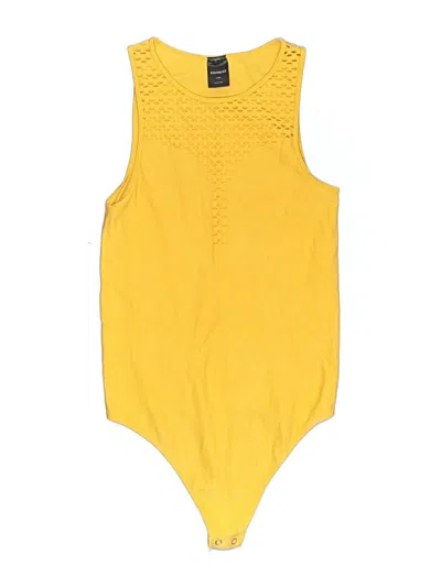 Pre-owned Express Bodysuit In Yellow