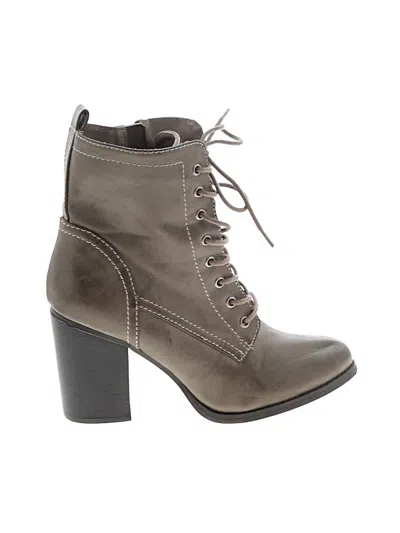 Pre-owned Express Boots In Gray