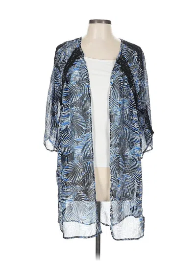 Pre-owned Express Cardigan Sweater In Blue