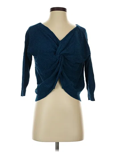 Pre-owned Express Cardigan Sweater In Blue