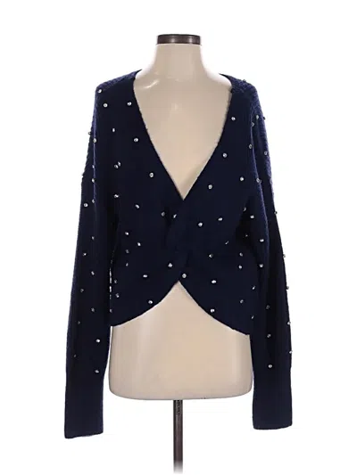 Pre-owned Express Cardigan Sweater In Blue