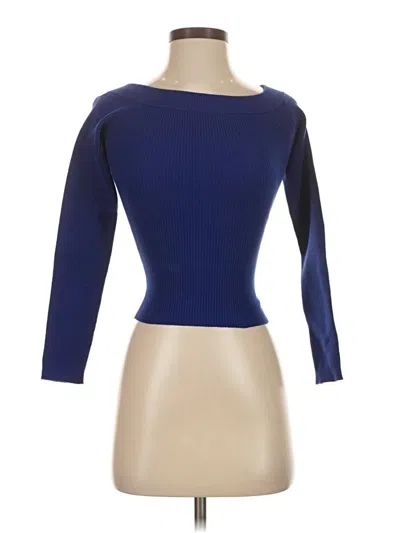 Pre-owned Express Cardigan Sweater In Blue