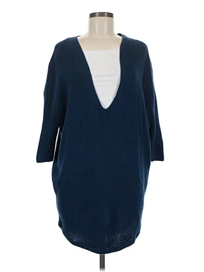 Pre-owned Express Cardigan Sweater In Blue
