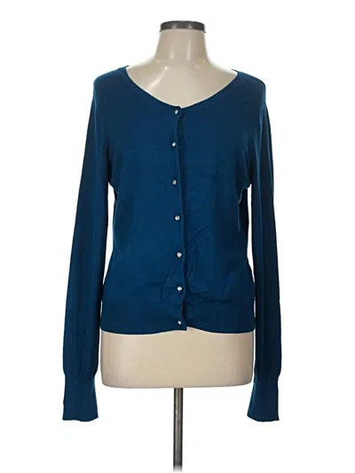 Pre-owned Express Cardigan Sweater In Blue