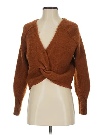Pre-owned Express Cardigan Sweater In Brown