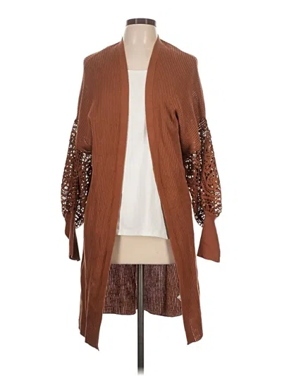 Pre-owned Express Cardigan Sweater In Brown