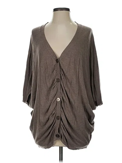 Pre-owned Express Cardigan Sweater In Brown
