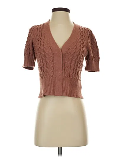 Pre-owned Express Cardigan Sweater In Brown