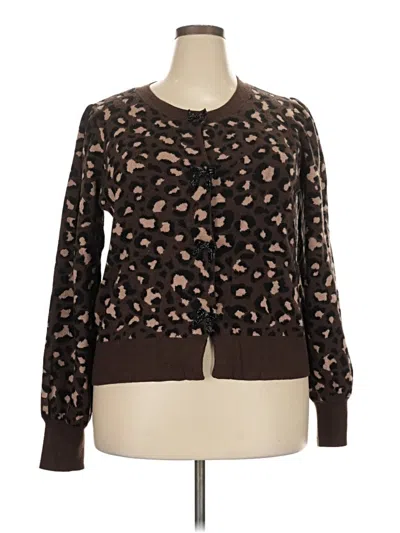 Pre-owned Express Cardigan Sweater In Brown