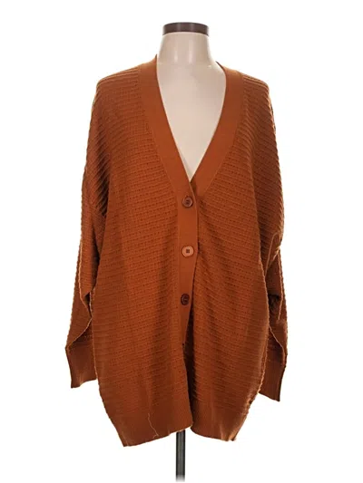 Pre-owned Express Cardigan Sweater In Brown