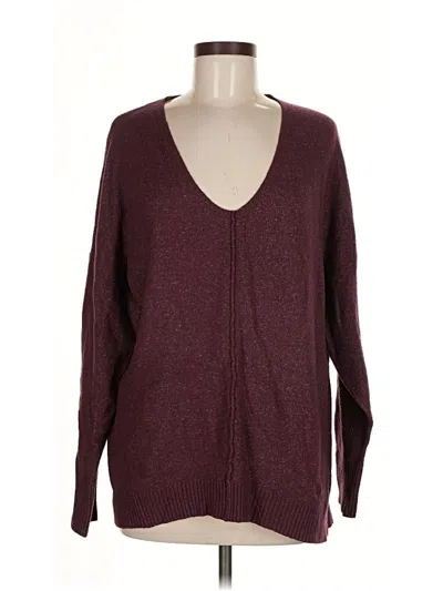 Pre-owned Express Cardigan Sweater In Burgundy