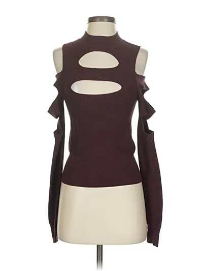 Pre-owned Express Cardigan Sweater In Burgundy