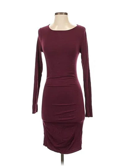 Pre-owned Express Cardigan Sweater In Burgundy