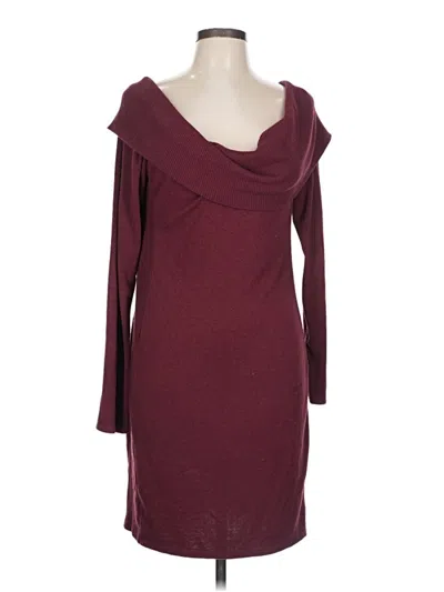 Pre-owned Express Cardigan Sweater In Burgundy