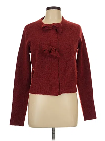 Express Cardigan Sweater In Burgundy